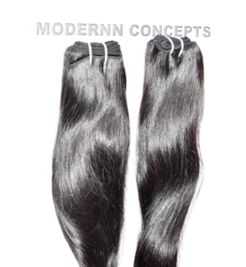 Cheveux humains vierges naturels non traités indiens, lisses, en vrac, fournisseurs en gros, extensions de cheveux humains - Product Image 6
