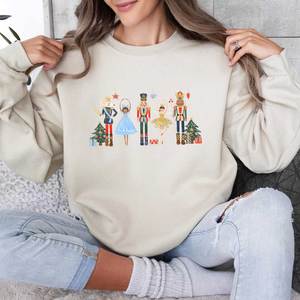 Christmas Sweatshirt for Women Custom Oversized Breathable Autumn Print Casual Pullover 100% Polyester - Product Image 2