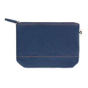 Style Pouch Recycled <b>Denim</b> Trousse Sustainable Toiletry Bag Made From Eco-Friendly <b>Materials</b> - Product Image 4