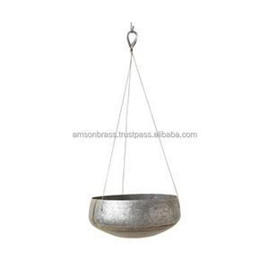 Jardinière suspendue en métal solide galvanisé pour jardinière d'intérieur Pot Corde suspendue Pots de fleurs et jardinière de ferme - Product Image 6
