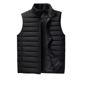 Gilet unisexe en duvet de canard, coupe ajustée, style décontracté, fermeture éclair, poches de rangement, vente en gros, personnalisable pour gilet homme - Product Image 5