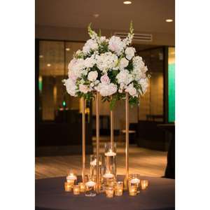 Hot-selling Premium Metal Table <b>Centerpiece</b> with Detailed Antique Design for Stunning <b>Wedding</b> Table Arrangements - Product Image 4