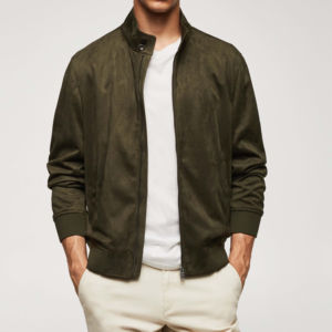 เสื้อกันลมสำหรับผู้ชายไซส์ใหญ่พิเศษเสื้อแจ็คเก็ตบอมเบอร์ผ้าไนลอนซาติน - Product Image 6