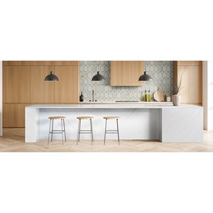 Placa de Cuarzo Calacatta Miraggio Gold, Diseño Moderno, Espesor de 15-30 mm, Utilizada para Encimeras de Cocina, Islas, Tocadores y Recepciones - Product Image 4