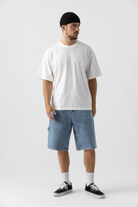 Ropa de calle de alta calidad, pantalones cortos de mezclilla holgados lavados para hombre, pantalones vaqueros de verano Vintage sueltos OEM, venta al por mayor de secado rápido sólido clásico personalizado - Product Image 6