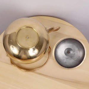 Vintage Brass <b>Kettle</b> Brass Tea <b>Kettle</b> simple design om the sides Vintage solid brass - Product Image 6
