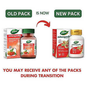 Comprimés d'Ashwagandha authentiques de Dabur, comprimés à base de plantes naturelles, soutenant la force immunitaire, l'énergie et le bien-être mental - Product Image 1