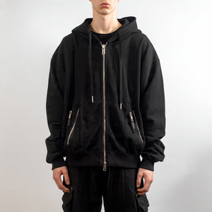 Sudadera con Capucha de Forro Polar Grueso para Mujer, Sudadera con Capucha de Invierno Cálida con Hombros Caídos y Cierre Doble para Hombre - Product Image 4