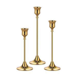 Bougeoir moderne en métal de haute qualité, fait à la main, écologique, exclusif, doré, pour Pâques, anniversaire, Noël, mariage - Product Image 1