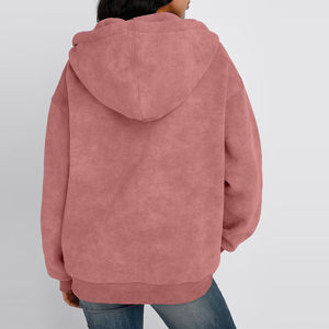 Sweats à capuche pour femmes sur mesure de haute qualité en gros Quantité importante Sweats à capuche pour femmes décontractés d'hiver avec toutes les tailles disponibles - Product Image 2