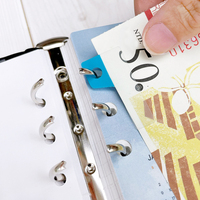 Blocs-notes autocollants transparents avec étiquettes bleues et jaunes pour les notes quotidiennes et l'organisation