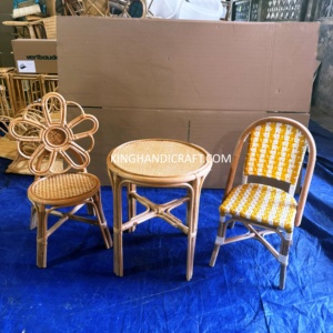 Chaise Enfant en Rotin Naturel Faite à la Main pour Location de Fêtes d'Anniversaire et Événements Enfants – Vente Directe Usine - Product Image 6