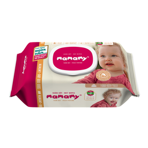Mamamy Classic 100 pièces nouvelles lingettes humides pour la peau douce produits d'hygiène de qualité pour bébés OEM/ODM Service Top 200mm x 150mm lingettes humides - Product Image 5