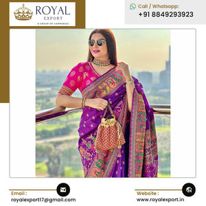 Seda Kanjivaram de gama Premium de artículos de boda de diseñador de excelente calidad con Meenakari y Zari Weawing Pallu Saree - Product Image 2