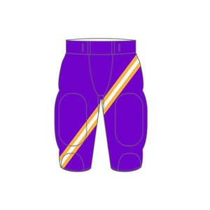 Pantalons d'entraînement de football pour hommes et jeunes en gros avec ceinture de compression à 7 coussinets, couleur blanc et noir pour l'équipe de football américain - Product Image 5