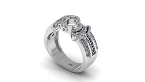 Top vente 925 Fine femmes anneaux Unique éternité Vermeil 6mm vert pierre Zircon mariage fille cadeau en gros 925 bijoux - Product Image 3