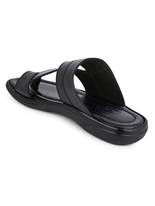 Sandales confortables en cuir pour hommes, pantoufles décontractées légères, semelle en PU souple, respirantes, à bout ouvert, chaussures de marche d'été pour la plage - Product Image 5