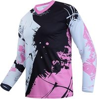 Maillot de moto tout-terrain pour hommes adultes, taille plus, manches longues, chemise de vélo de montagne, BMX, Moto MX, course hors route, respirant, motocross