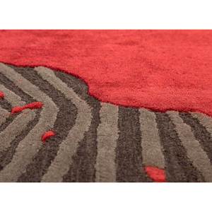 พรมขนสัตว์ผสมวิสโคสสีเบจน้ำตาล ทอมือลายAbstract สำหรับห้องนั่งเล่น ห้องโถง รูปทรงสี่เหลี่ยมผืนผ้า สำหรับวางข้างเตียง ใช้ในบ้าน - Product Image 3