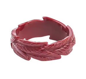 Newly Best Vintage Style Carved Flowers and Leaves Design Newly Acrylic Cuff Resin <b>Bangle</b> <b>Bracelet</b> Women's Jewelry for woman - Product Image 4