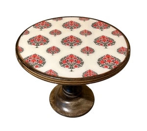 Support à gâteau de jardin Mughal Support à gâteau en bois Table de mariage Centre de table Présentoir à dessert Fait à la main Bois de manguier - Product Image 3