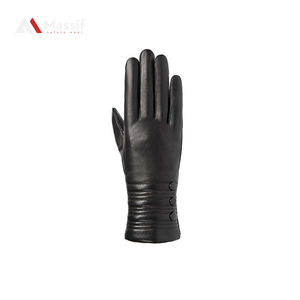 Guantes de trabajo de cuero de grano de vaca para hombre, protección UV antideslizante, impermeables, resistentes al calor para conducción de invierno, seguridad mecánica - Product Image 2