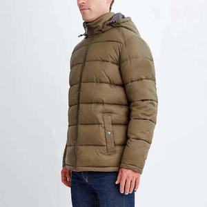 Chaqueta acolchada impresa OEM personalizada al por mayor para hombre chaquetas de invierno informales con logotipo personalizado para hombre con bolsillos servicio OEM - Product Image 4