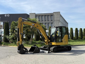 รถขุดตีนตะขาบ Cat 306 CR สีเหลือง รถขุดไฮดรอลิกขนาดเล็ก 6 ตัน อุปกรณ์ก่อสร้างงานดิน - Product Image 2