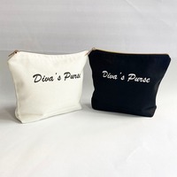 Vente en gros de pochette de voyage pour dames en promotion personnalisée sac de maquillage en coton à fermeture éclair