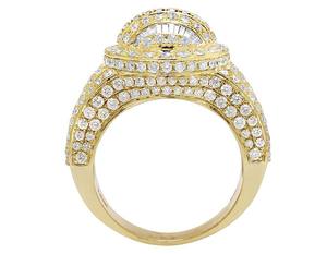 Hip Hop Style Fully Iced Out Round & Baguette Cut Moissanite Diamond In S925 Sterling <b>Silver</b> Custom <b>Ring</b> For <b>Men</b> - Product Image 3