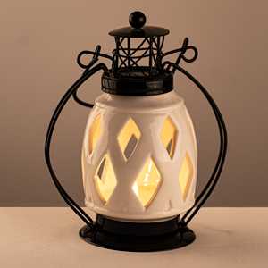 โคมไฟไม้บนโต๊ะอาหารเชิงเทียนโบราณที่ใส่เทียนสีทอง - Product Image 5