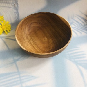 Saladier en bois naturel Ensemble rond Bol à fruits en bois d'acacia pour le service au restaurant, fait à la main du Vietnam - Product Image 6