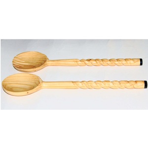 Juego de Cuchara y Tenedor para Ensalada de Madera Natural en Oferta, para Tazones de Ensalada y Servir Alimentos, Disponible con Calidad y Precio de Exportación - Product Image 2