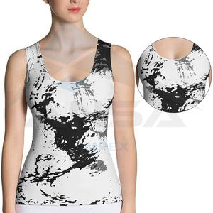 2024 alta calidad mujeres Allover sublimación camiseta sin mangas nuevo estilo sin mangas mujeres camiseta sin mangas gimnasio camiseta sin mangas para mujeres - Product Image 3