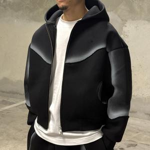 Conjunto Deportivo de Alta Calidad Personalizado de Algodón y Poliéster con Cremallera, Sudadera con Capucha y Pantalones Deportivos con Lavado Ácido, Unisex - Product Image 3