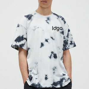 100% coton T-shirt pour hommes coupe ample imprimé vente chaude cravate teinture impression t-shirts séchage rapide respirant hommes à manches courtes 2025 - Product Image 5