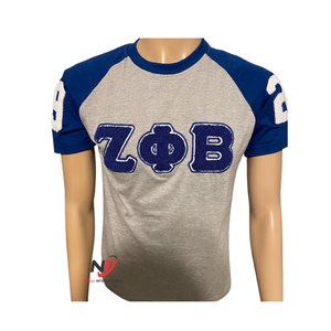 เสื้อยืดแขนยาวปักลาย Zeta Phi Beta คอกลมทรงปกติสำหรับผู้ชาย สีเทา-น้ำเงิน ผ้าฝ้ายเจอร์ซีย์ สวมใส่สบายๆ ในฤดูใบไม้ผลิ เป็นมิตรกับสิ่งแวดล้อม - Product Image 6