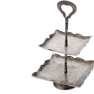 Soporte de pastel de fruta de Metal de un solo nivel hecho a mano forma redonda Servidor de pastel de cocina estante decorativo de alta calidad estándar - Product Image 2