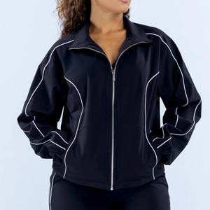 Chaquetas de Mujer con Cierre, Cuello Alto, Secado Rápido, 100% Poliéster, Estampadas o Lisas, para Otoño/Primavera - Product Image 5