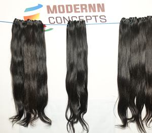 ผมต่อแบบเป็นลอนยาวของมนุษย์ทรงหลวมสีดำธรรมชาติบริสุทธิ์100% ไม่ผ่านกระบวนการผมตรง - Product Image 5