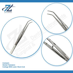 Pinzas dentales universitarias con cerradura 15cm Cvd pinzas dentales de acero inoxidable pinzas dentales esterilizables en autoclave algodón que sostiene Pakistán - Product Image 4