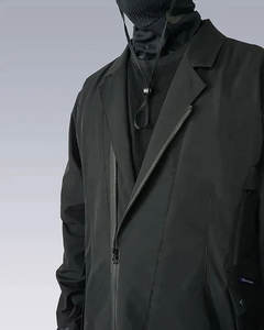 Chaqueta de Moda Techwear Personalizada al por Mayor para Hombre 2026 |   Chaqueta Cortavientos Impermeable con Capucha Negra Transpirable para Uso Urbano - Product Image 4