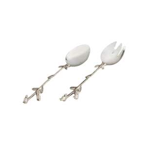 Usine en vrac de style vintage vendant des couteaux à râpe à fromage en acier inoxydable plaqué argent avec manche en bois ensemble de couteaux à fromage - Product Image 2