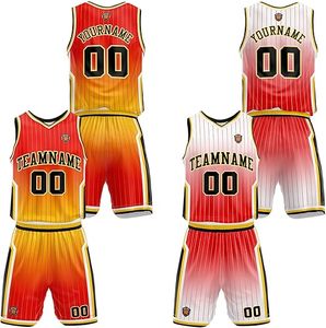 Uniformes de basket-ball réversibles personnalisés, maillot et shorts de basket-ball par sublimation personnalisés, tailles quantité minimale de commande bas pour adultes et jeunes - Product Image 5