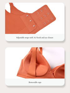 Mujeres XXL Copa Tamaño Extraíble Copa Enfermería Bikini Bragas Tipo Sólido XL Conjunto Inalámbrico 360 Ajuste Sin costuras Sin cables Acolchado Todos los días - Product Image 4