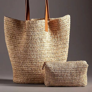 Women's Handmade <b>Rafia</b> <b>Bag</b> Set with Embroidery Decoration New Design Foldable Feature - Product Image 1