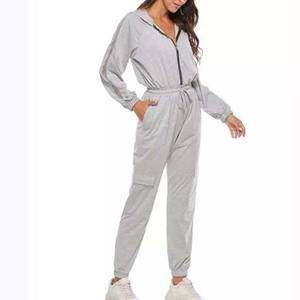 Nouveautés : Survêtements unis élégants pour femmes grandes tailles, ensemble de jogging 2 pièces en coton léger pour le fitness et l'hiver - Product Image 5