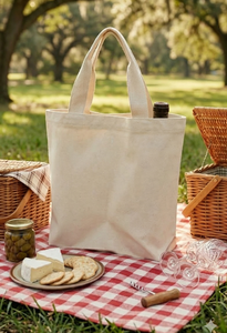 Sac fourre-tout en toile pour 2 bouteilles de vin, taille moyenne, avec poignée longue – Idéal pour cadeaux et voyages - Product Image 2