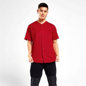 Customized Digital Print Button Baseball Jersey Men Breathable 300g Polyester Uniform Embroidery Print Blank Softball Jersey - Product Image 1