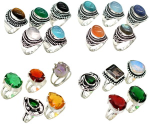 Women's Handmade Adjustable Natural Yellow Multi-Color <b>Crystal</b> Fashion <b>Rings</b> Vintage Bezel Setting for Weddings women jewelry - Product Image 3